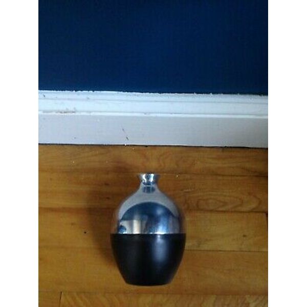 Pier 1 Imports Stainless Steel Home Decor / Vase / Pen Holder  5 X 5