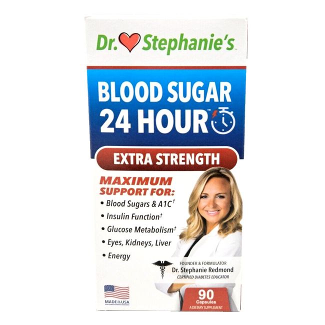Dr Stephanie's Blood Sugar 24 Hour Extra Strength Supplement 90 Capsules