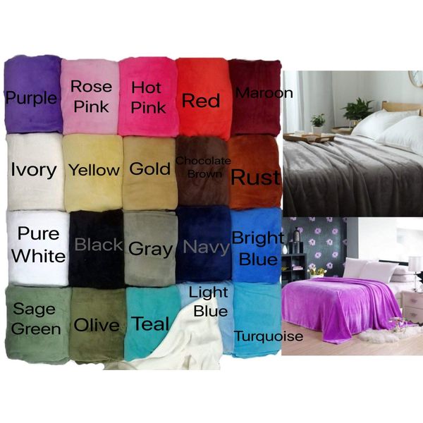 Empire Home Essentials - Super Soft Warm Blanket (Bright Blue, Full Size)