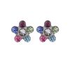 Tiny Tips Stud Earrings Tiffany Setting Hypoallergenic (stainless daisy rainbow)