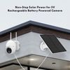 Solar Panel for Security Camera, 5W USB Solar Panel Compatible with Rechargeable Battery Camera, Camera Solar Panel with IP65 Waterproof, Adjustable Bracket, 9.8ft Cable(2 Pack)