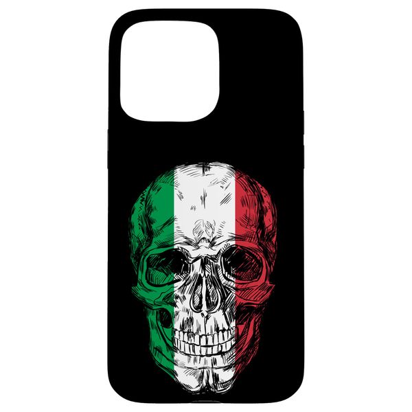 Italian Flag Skull | Gothic Rock Italy Case for iPhone 15 Pro Max