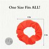 12 Pack Solid Hair Ties Scrunchies (Neon Orange)