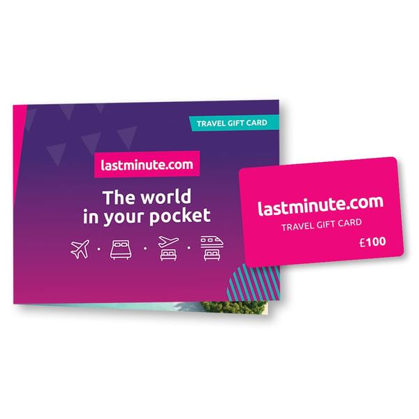 lastminute.com £100 Travel Gift in Card Premium Gift Envelope - Redeemable on UK site Only - Delivered by post