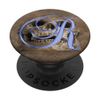 R Blue Skull Skeleton Dead Horror Initial Monogram Letter PopSockets Swappable PopGrip