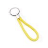 Choose Color Keyring Braided Strap, Leather Strap, Leather Key Chain, 6 Yellow