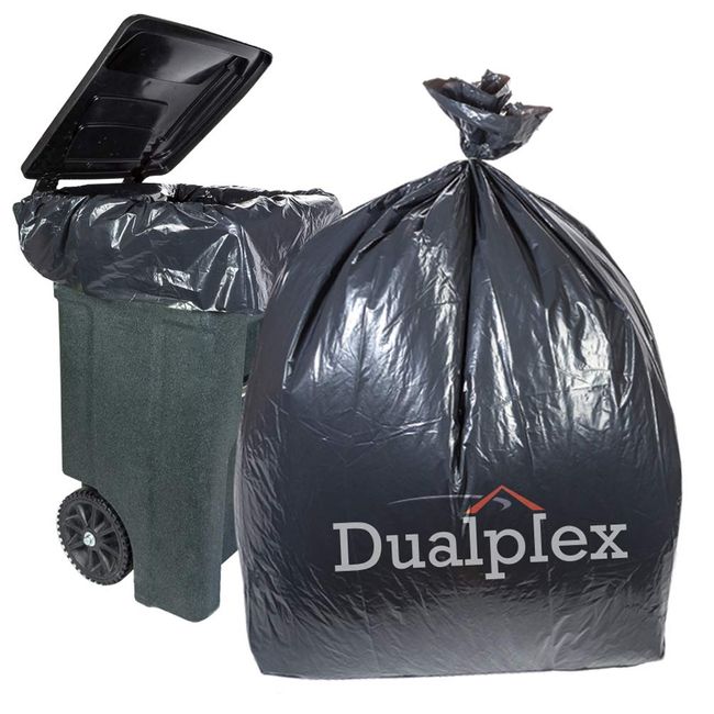 95-96 Gallon Clear Trash Bags, Large Clear Plastic Garbage Bags