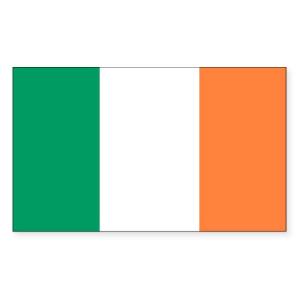 CafePress Irish Flag Rectangle Sticker Rectangle Bumper Sticker Car Decal