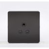 Knightsbridge SFAV5AMB Screwless 5A Unswitched Socket-Matt Black Insert