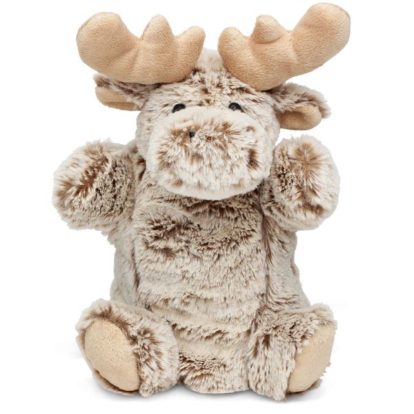 DolliBu Moose Plush Hand Puppet For Kids - Soft Plush Stuffed Animal Hand Puppet Toy for Puppet Show Games & Puppet Theaters for Kids, Adult's Cute Puppets Educational Toy to Teach Children & Toddlers