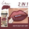 6 Colors Matte Lipstick Set 3 Colors Matte Lip Liner Pens + 3 Colors Velvety Matte Lipstick High Pigmented Long Lasting Lip Makeup Kit with Nice Gift Package