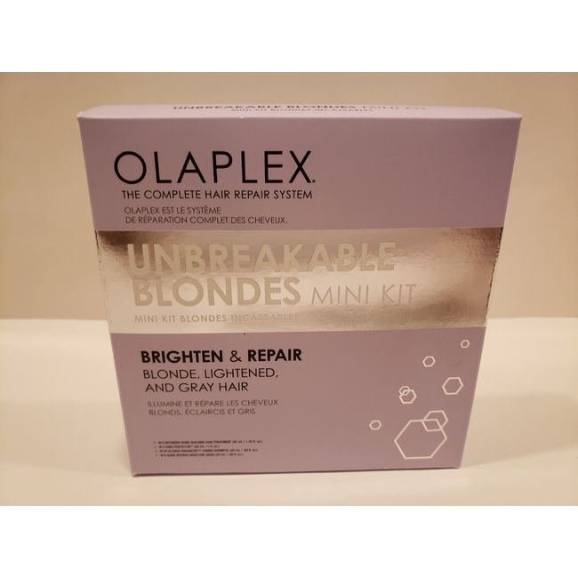 Olaplex~The Complete Hair Repair System Unbreakable Blondes Mini Kit~4 Piece Set