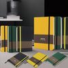 TUNJILOOL A7 Lederjournal - 2er Pack, Dotted/Grid/Blanko, 100GSM, Wasserfest, Gummiband (Grün)