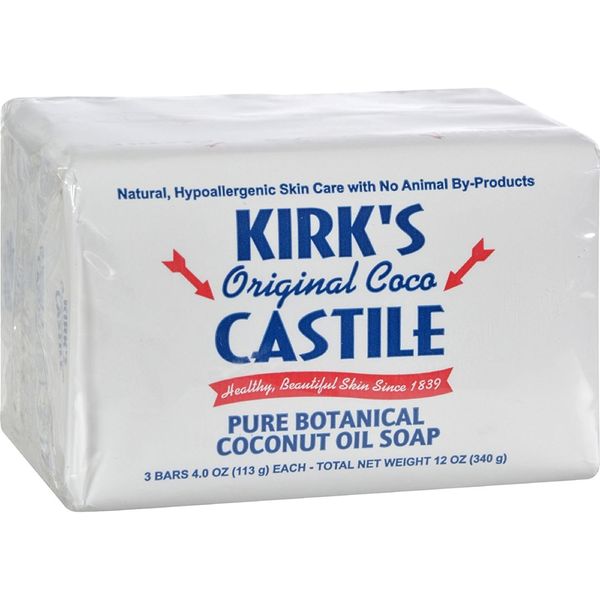 KIRK'S NATURAL CASTILE SOAP,ORGNL 3PK, 3/4 OZ
