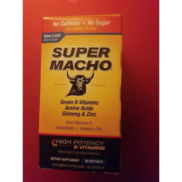 HIGH POTENCY SUPER MACHO ENERGY TABLETS 50 SOFTGELS