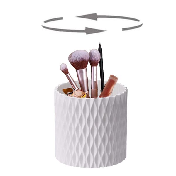 Witeygai 360° Rotating Makeup Brush Holder Organizer,Adjustable Pencil Pen Holder,Makeup Spinning Holder Storage Rack,for Bathroom Drawers,Vanities,Countertops, Office Desk