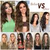 Hair Extensions Clip in 4PCS Medium Brown 20Inch Hair Extension Long Wavy Full Head Clip in Hair Extension Synthetic Fiber Hair Pieces for Women