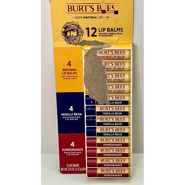 Burt's Bees 100% Natural Original Lip Balm 12-Pack, Moisturizing Lip Balms.