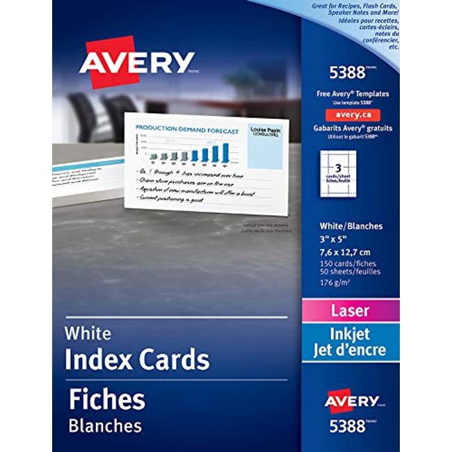 Avery Printable Business Cards, Inkjet Printers, 90 Cards, 2 x 3.5, Clean  Edge, Heavyweight (28878)