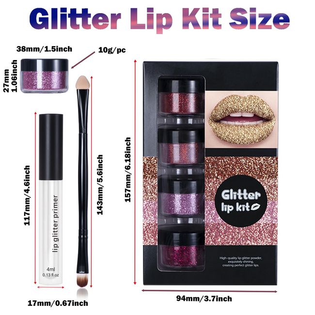 Glitter Lip Gloss Kit
