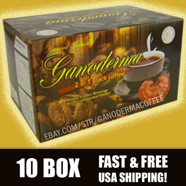 Ganoderma 2 in 1 Black Coffee - 10 Box(200 ct) - Free Shipping