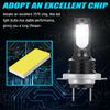 4Pcs H7 LED Headlight Combo Bulbs Kit High + Low Beam 6500K Super White Bright