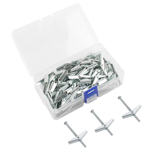 1/8X2-Inch Toggle Bolt and Wing Nut for Hanging Heavy Items on Drywall (50 Pack)