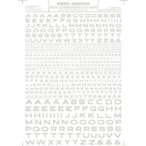 Extended Gothic Letters, White by Woodland Scenics