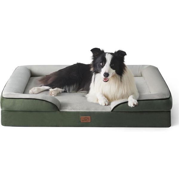 Orthopedic Dog Bed for Large Dogs - Washable Foam Couch with Nonskid Bottom