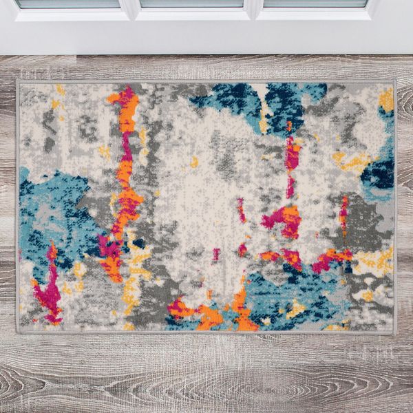 Rugshop Area Rugs Distressed Modern Small Rugs Living Room Kitchen 2x3 Rugs