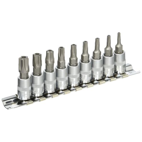 JTC 9pcs Star Plus Socket Set Pentalobe Bit Socket Set Anti-Mess Drilling 6.3mm JTC3303
