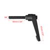 sourcing map M8 x 60mm Handle Adjustable Clamping Lever Thread Push Button Ratchet Male Threaded Stud Knobs Locking Rotating Screw Handles Quick Release Bolt Black 3pcs