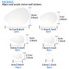 40 Piece Acrylic Wall Sticker, Removable Oval Mirror Sheets for Decorative Scenes