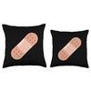 Adhesive Bandage Throw Pillow