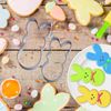 2pcs Easter Rabbit Cookie Cutter, Easter Bunny Cookie Cutters Set, Easter Bunny Cookie Mold, Stainless Steel Biscuit Cutters, Easter Bunny Biscuit Cutter for Baking for Easter Baking DIY