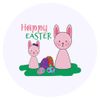 24 x 40mm Round 'Happy Easter' Stickers (SK00064055)