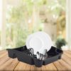 Whitefurze Dish Drainer, Plastic, Black, Large