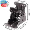 4 Pack Folding Shelf Brackets with Screws, Locking Hinges for Table Bed Leg