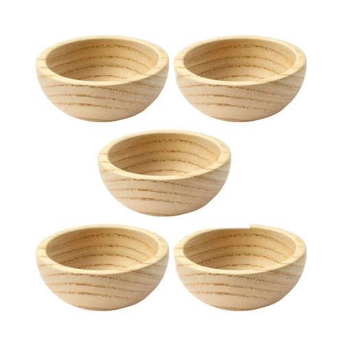 NBK CC1297H-5 Wood Bowl, White Wood, Diameter 2.8 x Height 1.2 inches (7 x 3 cm), 5 Pieces
