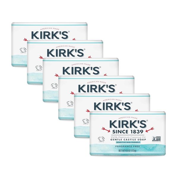 Kirk'S Castile Bar Soap for Men, Women & Children - Made with Premium Coconut Oi