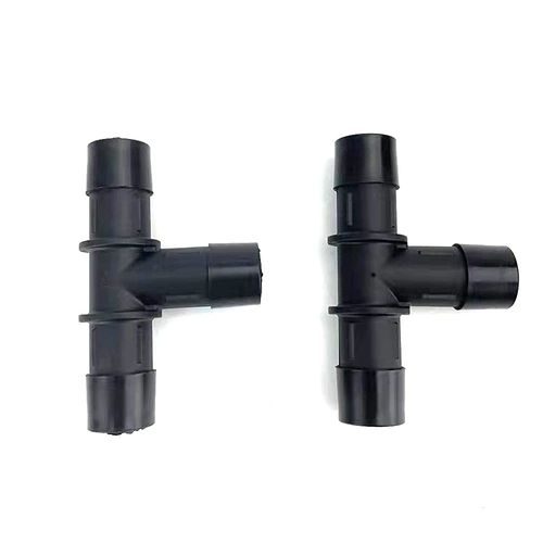 KDP Automotive Heater Hose Connector, 3/4"X 3/4"X3/4“ Barb Tee Glass Filled Nylon PA66-GF33 Fitting for Heat/Coolant Vacuum line and Rubber Hose Black Air/Fuel/Water (Pack of 2)
