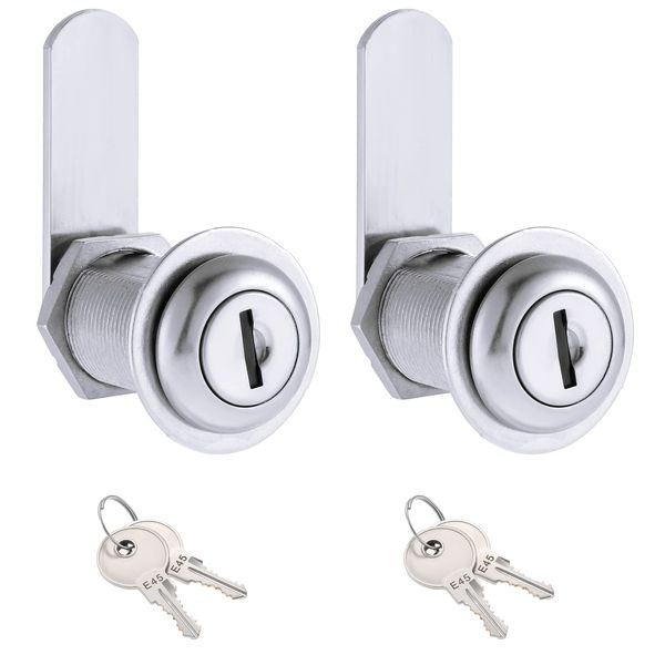 Knpwer 2 Stück Briefkastenschloss 1/8 Zoll (30 mm) Sicherheit Mailbox Schloss,Schrank Türschlösser,Möbelschloss Türschlösser für Schubladenschränke mit 4 Schlüsseln