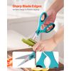 VEVOR Kitchen Scissors 2 Pack Stainless Steel Kitchen Cooking Shears Cyan+Grey