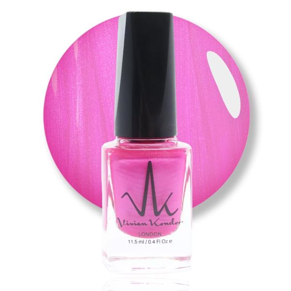 Neon Magenta Classic Nail Polish Quick Drying Nail Varnish Long lasting No UV Need Vegan Nail Polish