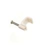 60 Of Round White Cable Wire Cord Clips 7 Mm