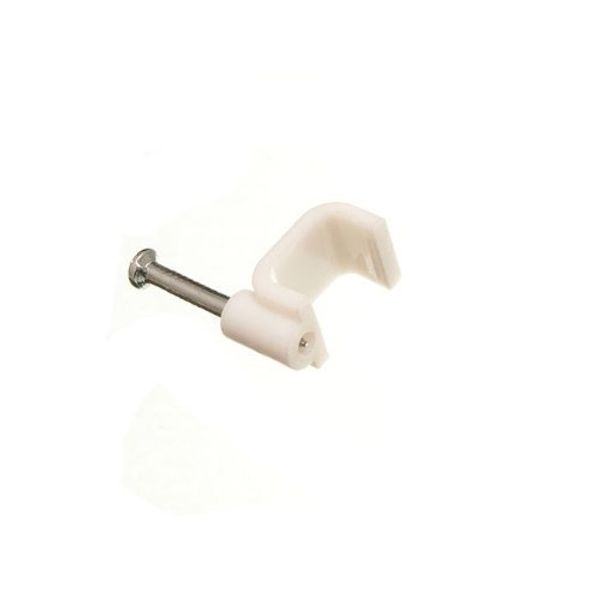 60 Of Round White Cable Wire Cord Clips 7 Mm