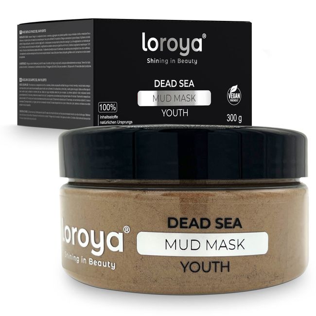 loroya® - DAS ORIGINAL - Schlamm aus dem Toten Meer 300g - für Gesicht und Körper - vegane Gesichtsmaske gegen Akne und Mitesser - Anti-Aging mit Mineralien