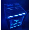 Personalized Tip Box Raffle Fund Raiser Donation Jar Engraved Light Changing LED