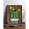 BAZIMA DIY String Art Kit for Beginner, DIY Cactus Potted Craft Kit,Unique Gift,Craft Kit for Holidays