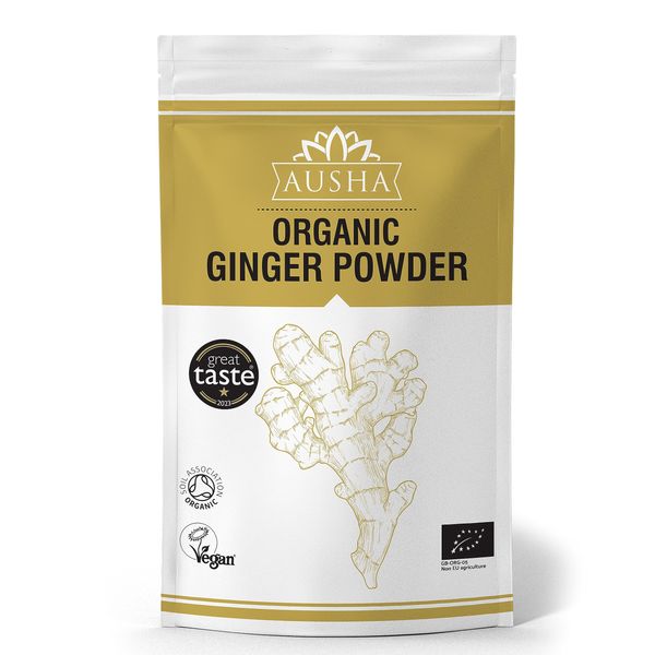 Ausha Organic Ginger Powder 500g l Ground Ginger Root Tea l Cooking, Anti Inflammatory, Immunity, Digestion